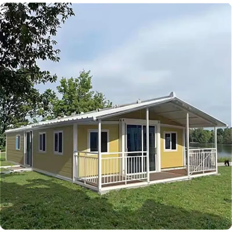 Prefabricated Houses Housing20Ft Expandable Container House Steel Van House Design with 40X40for Bedroom Mobile Modular Home