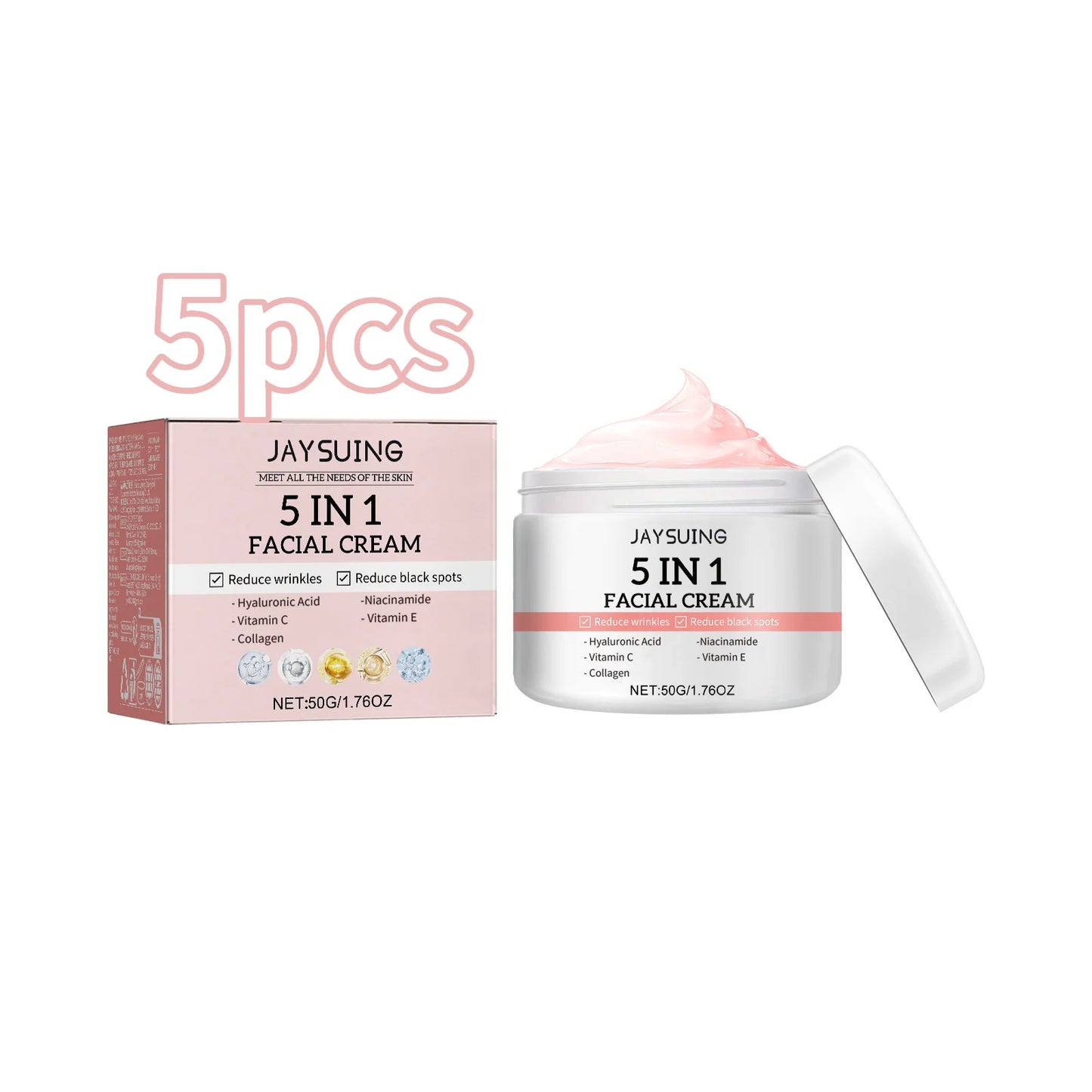 5-in-1 Firming Face Cream Firming Anti Wrinkle Deep Moisturizing Moisturizing Facial Smooth And Soft Skin Anti-Aging Face Cream