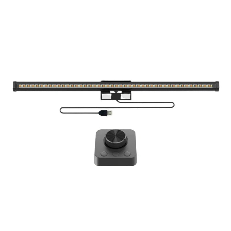 Eye-Care Screen Light Bar 44cm Aluminum Knob Remote Table Computer Monitor LED Task Lamp USB Magnetic Light Office Desk Lamp