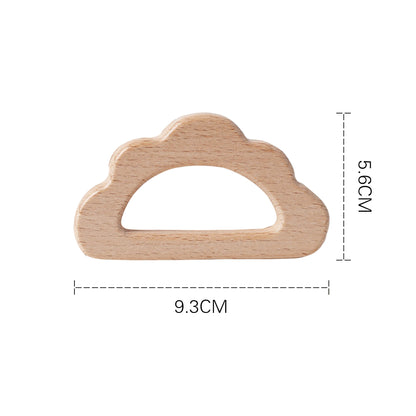 10pc Baby Wooden Teether Beech Bee Pacifier Teeth Pendant Wooden Baby Gym Toys Montessori Animals Baby Products Newborn Gift Kid