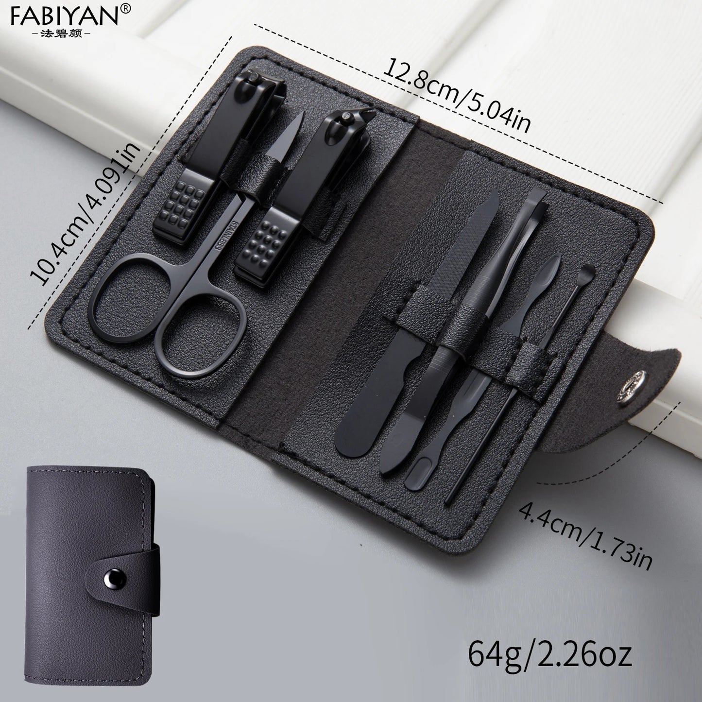 7Pcs Portable Nail Clipper Set Beauty Nail Trimmer Ear Peeling Knife Manicure Set Personal Care Pedicure Tools Eyebrow Scissors
