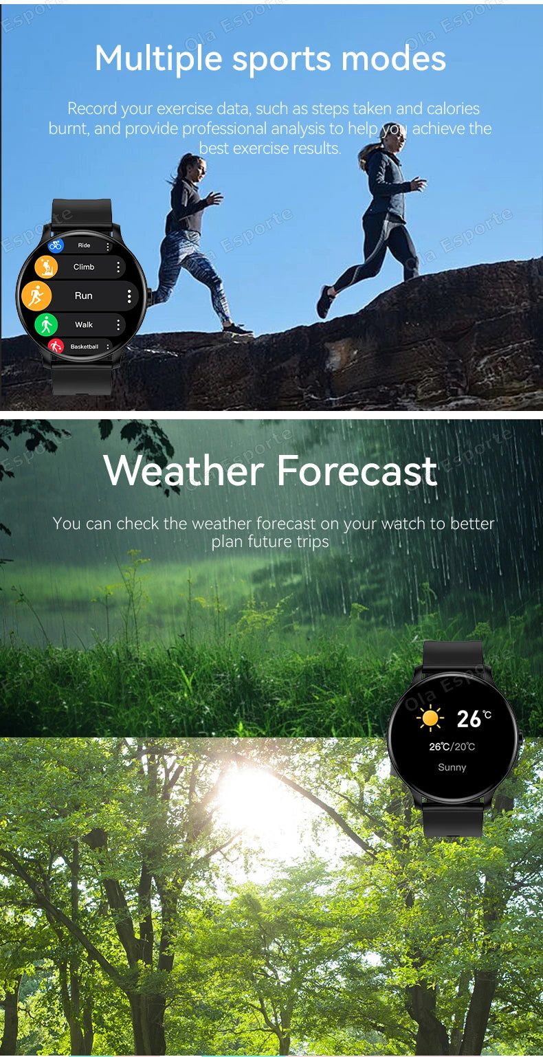 New Smart Watch 2025 Men Women Full Touch Screen Sport Fitness Watch IP67 Waterproof Bluetooth Call For Android IOS Smartwatch