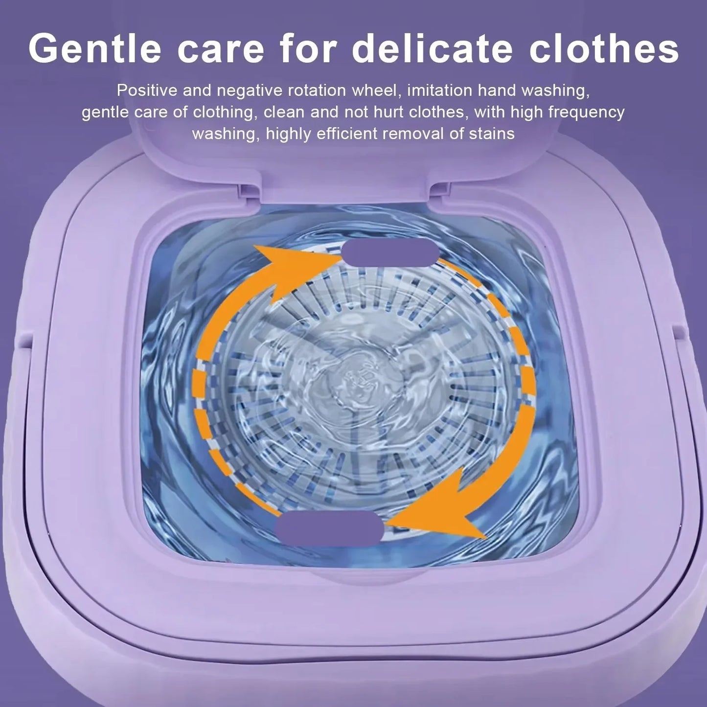 Portable washing machine 8L small foldable spin dryer mini laundry for socks underwear home shop lightweight and efficient