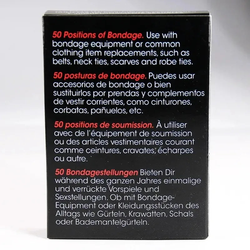 English Sexual Position Cards – Role-Playing Adult Games with Bedroom Commands, 18+ Erotic Toys for Couples