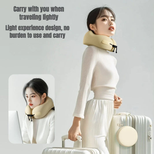 2025 Memory Foam Travel Neck Pillow Ergonomic Support for Airplane Car Office Comfortable Head Rest Auto Interior Accessories