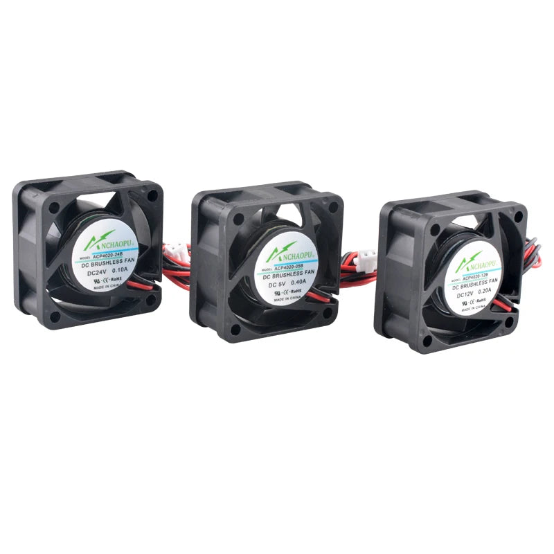 ACP4020 4cm 40mm fan 40x40x20mm DC5V/12V/24V 2pin Axial flow fan cooling fan for power printer industrial control computer
