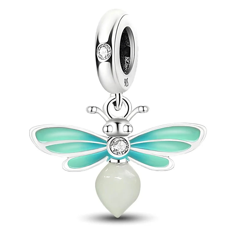 925 Sterling Silver Small Fresh Four Leaf Clover Series Charms Bead Diy Bracelet Necklace Making Gift Of High Quality Jewelry