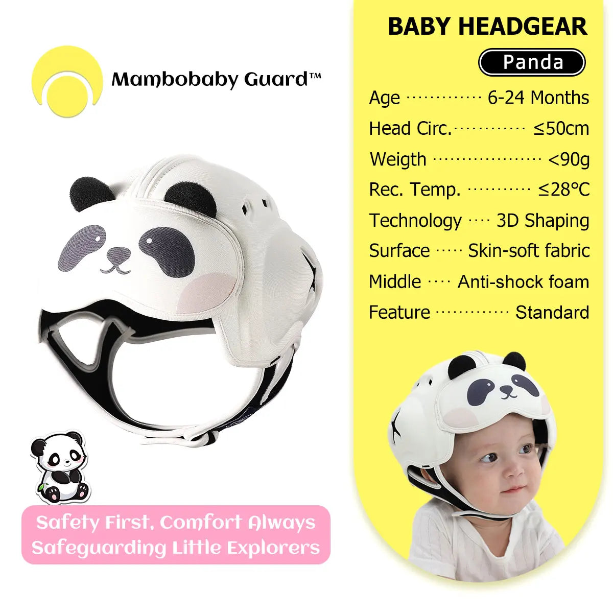 Mambobaby Guard Hat Rabbit Safe Anti-Shock Baby Helmet Toddler Head Protector Infant Headgear Learn Crawl Walk for Bump Fall