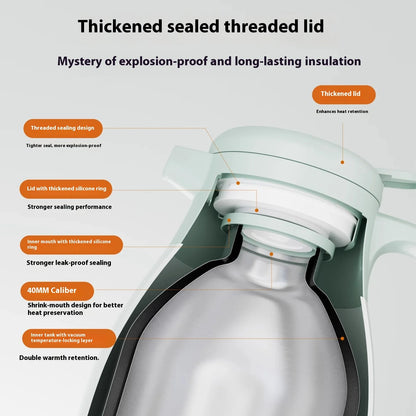 Insulated Pot Household 316 Stainless Steel Hot Pot Large Capacity Dormitory Student Warm Water Bottle Insulated Pot