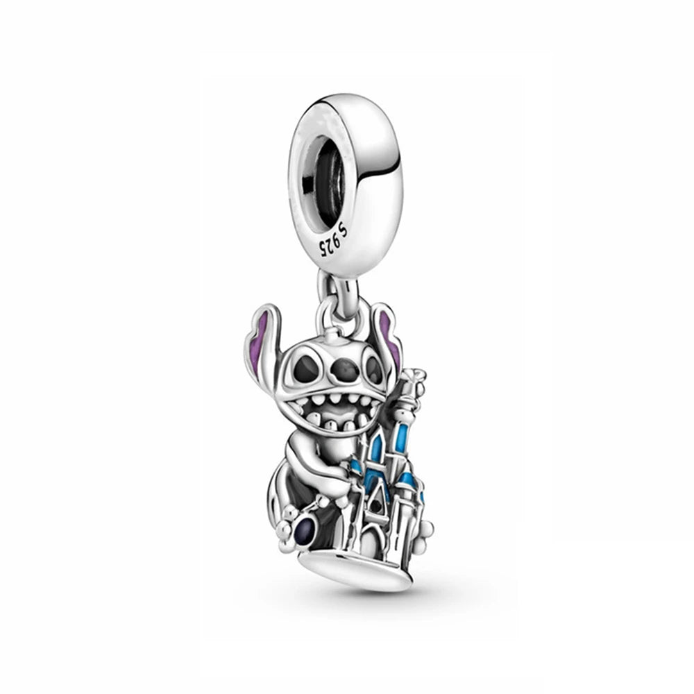 Hot Sell 925 Silver DIY Beads Jewelry Charms Bracelet Mickey Minnie Princess Christmas Stitch Robots Marvel Cute Miniso Disney