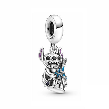 Hot Sell 925 Silver DIY Beads Jewelry Charms Bracelet Mickey Minnie Princess Christmas Stitch Robots Marvel Cute Miniso Disney