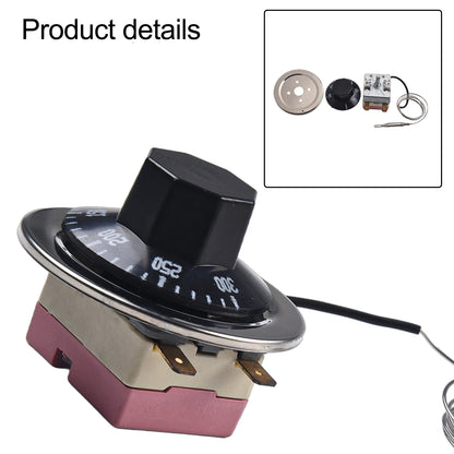 Home Appliances Electric Fan Thermostat 50-300℃ Thermostat 110-250V Compatible Auto-shutdown Feature For Electric Oven