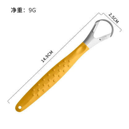 혀클리너 1pc Stainless Steel Tongue Scraper Cleaner Fresh Breath Cleaning Coated Tongue Toothbrush Oral Hygiene Care Tools