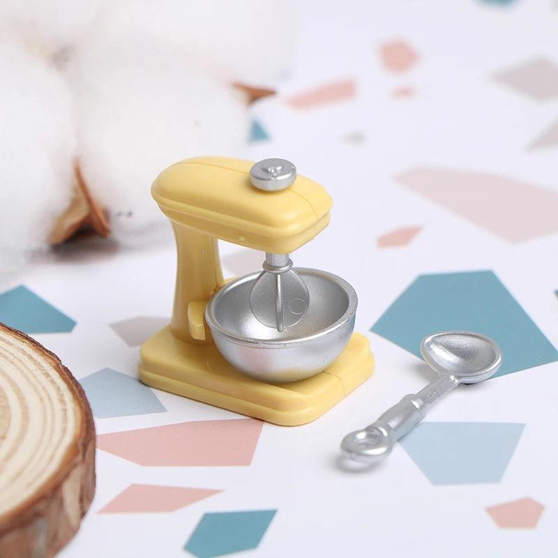 1/12 Miniature Doll House Simulation Mini Mixer Miniature Toy Model Kitchen Appliance Decoration