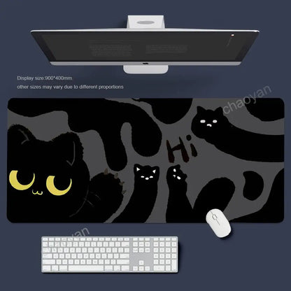 New line cute cat Mouse Pad Large Computer Office Game Table Mats XXL Rubber Anti-slip Gaming Keyboard Mousepads Long Desk Pads