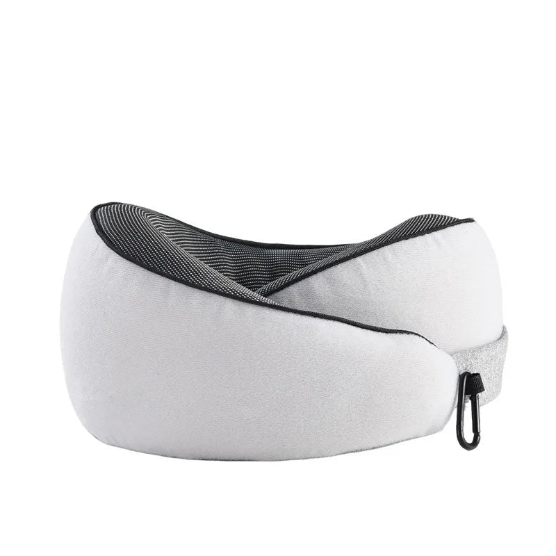 Memory Foam U Shaped Pillow Foldable Storage Neck Support Travel Airplane Car Nap Rest Cushion Soft Comfortable Portable