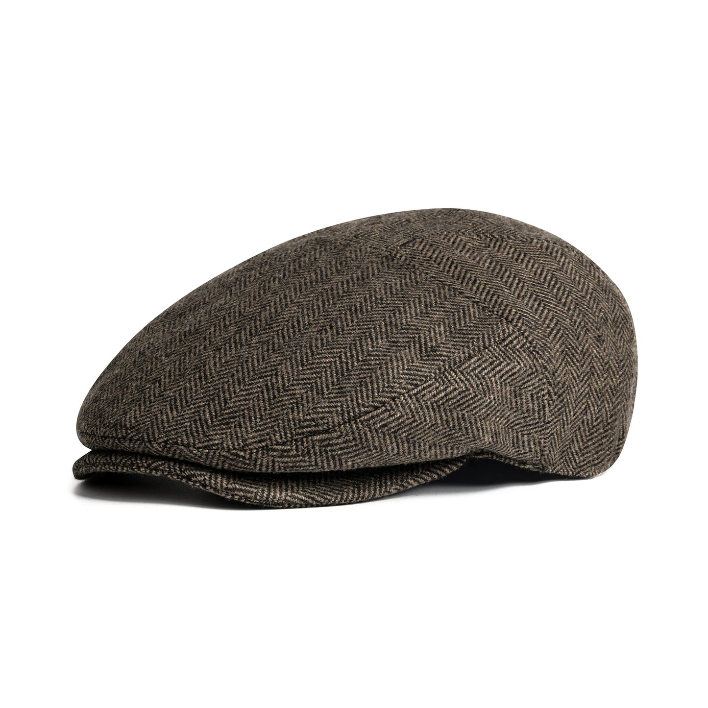 JANGOUL XL/XXL Wool Tweed Newsboy Flat Cap for Men Winter Fashion Ivy Cap Gatsby Golf Hat Satin Lined