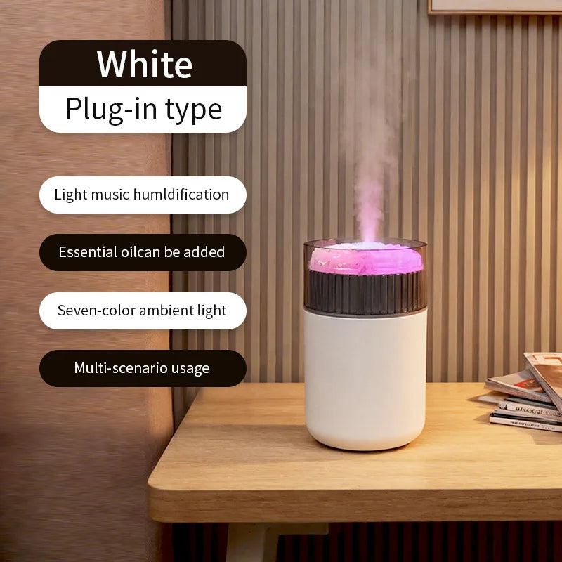 Mini USB Humidifier With Multicolor Night Light Quiet Personal Mist Maker Vehicle Aromatherapy Diffuser For Home Office