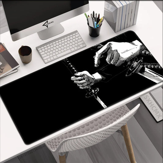 Japanese Katana Mouse Pad Large Computer Office Game Table Mats New XXL Rubber Anti-slip Gaming Keyboard Mousepad Long Desk Pads