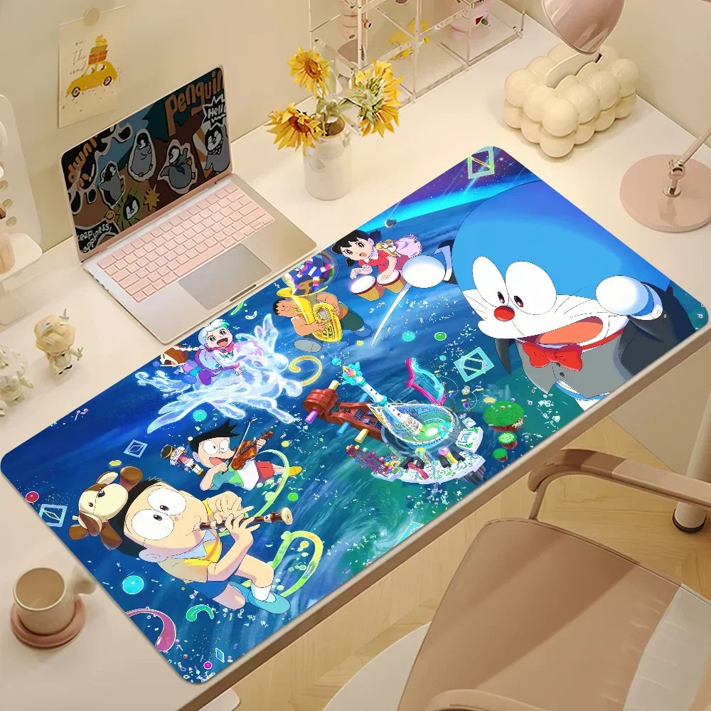 D-Doraemon Nobita Earth Mouse Pad Large Desk Mat Keyboard Ergonomic Office Rubber PC Non-slip Anti-fray Home Custom Best Price