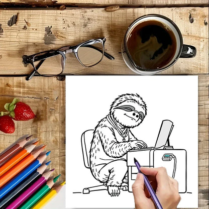 Office Animals Coloring Book for Adult | 28 Pages Colouring Book, Drawing Supplies for Christmas, Thanksgiving