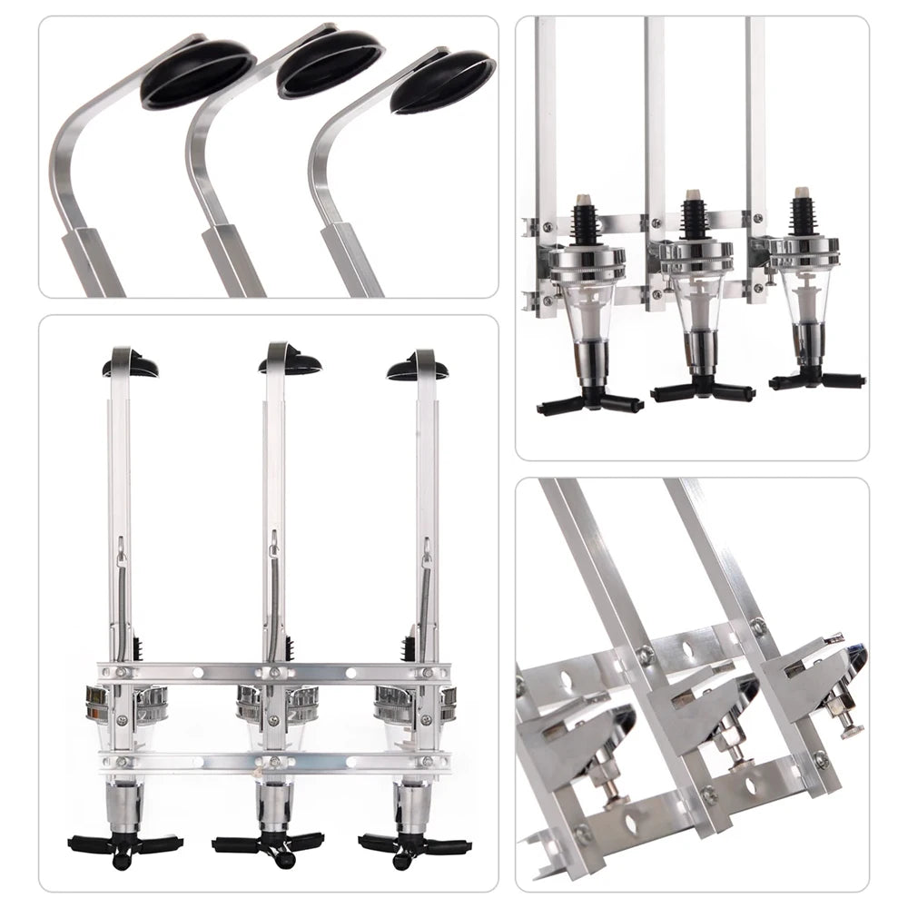 Alcohol Liquor Dispenser 1-6 Bottle Wall Rotating, Mounted Cocktail Shaker Stand Whisky Wine Beer Alcohol Bar Beverage Dispenser