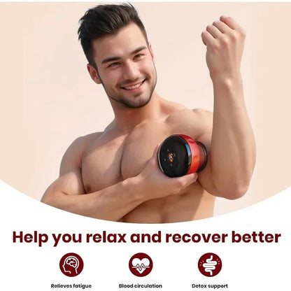 Smart Electric Vacuum Cupping Device Body Scraping Massager Heating Suction Cup Device Physical Fatigue Relief Beauty Health