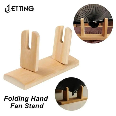 Chinese Durable Base Bamboo Folding Hand Fan Display Stand Folding Hand Fan Stand Display Holder Home Decoration