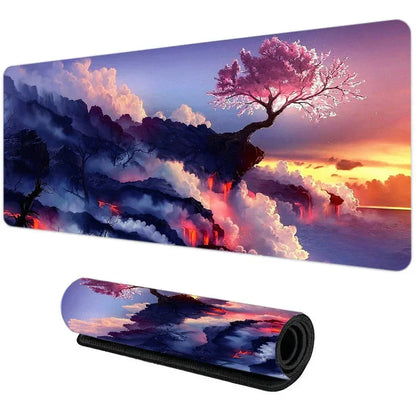 Sakura Japanese Street Anime Mouse Pad Gaming XL Home New HD Mousepad XXL Non-Slip Rubber Office Keyboard Carpet Laptop Mice Mat