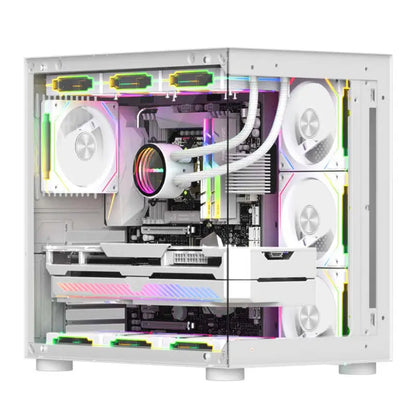 Power Train PRISM 5 Pro Computer Chassis Fan 120mm ARGB 4Pin PWM Quiet CPU Cooling Fan 12V Large Air Volume 56.8CFM/600-1500RPM
