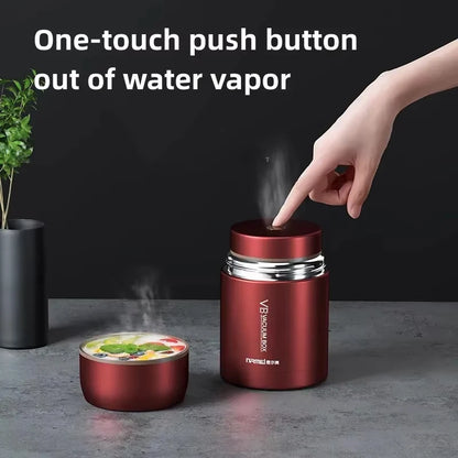 600/800/1000ml Food Thermos, 316 Stainless Steel Vacuum Insulated Food Jar With Spoon Kid Lunch Box with insulated carry bag