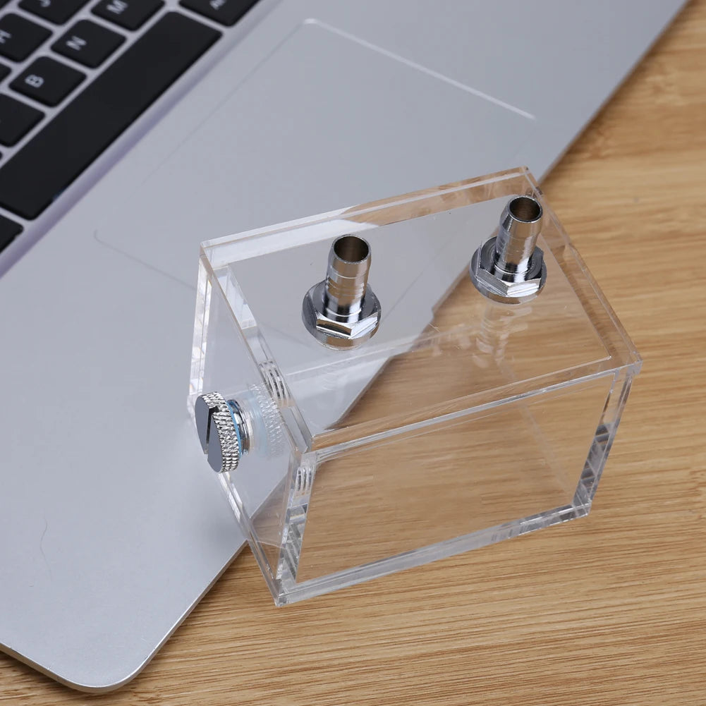 200ml Acrylic Water Tank Cooler G1/4 2 Thread Water Cooling Radiator 5mm Thickness for PC Liquid Cooling System Accessories