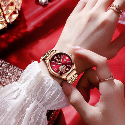 POEDAGAR Exquisite Luxury Watches For Women Waterproof Luminous Date Stainless Steel Casual Woman Wristwatch Quartz Ladies Watch