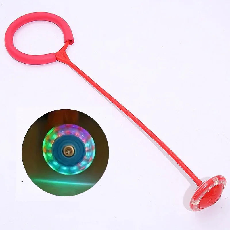 One Foot Flashing Skip Ball Jump Ropes Kids Glowing Bouncing Balls Sports Swing Ball Children Fitness Playing Child-parent Games