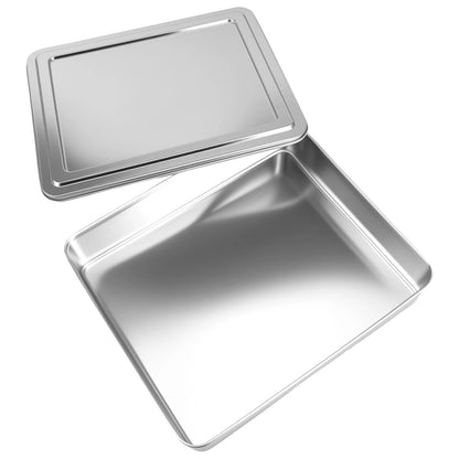 1/2Pc Stainless Steel Baking Pan Tiramisu Cake Baking Tary Easy Release Bread Pan High Temperature Resistant Loaf Tin for Baking
