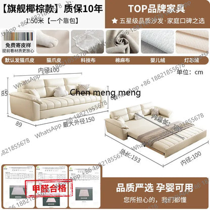 Living Room Home Convertible Bed Modern Wooden Armchair Folding Relax Sofa Bed Luxury Recliner Longue Furniture For Home