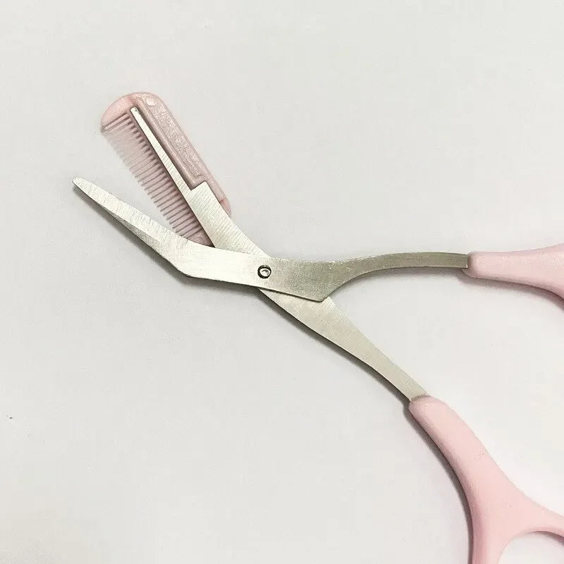 Wholesale Eyebrow Trimming Knife Eyebrow Face Razor For Women Professional Eyebrow Scissor With Comb Brow TrimmerScraper Accesso