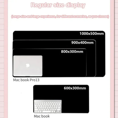 White Mouse Pad Anime Large Mousepad Bleach Manga Panel Laptop Office Shounen Rubber Soft Table Mat Pc Gaming Non-Slip Carpet