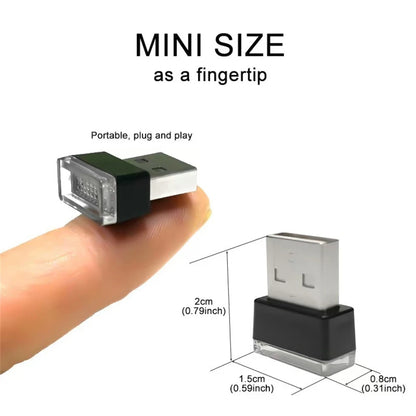1PCS Mini Usb Light Room Modeling Car Ambient License Plate Lamp Neon Interior Auto Emergency Lighting Portable Ambient Lights