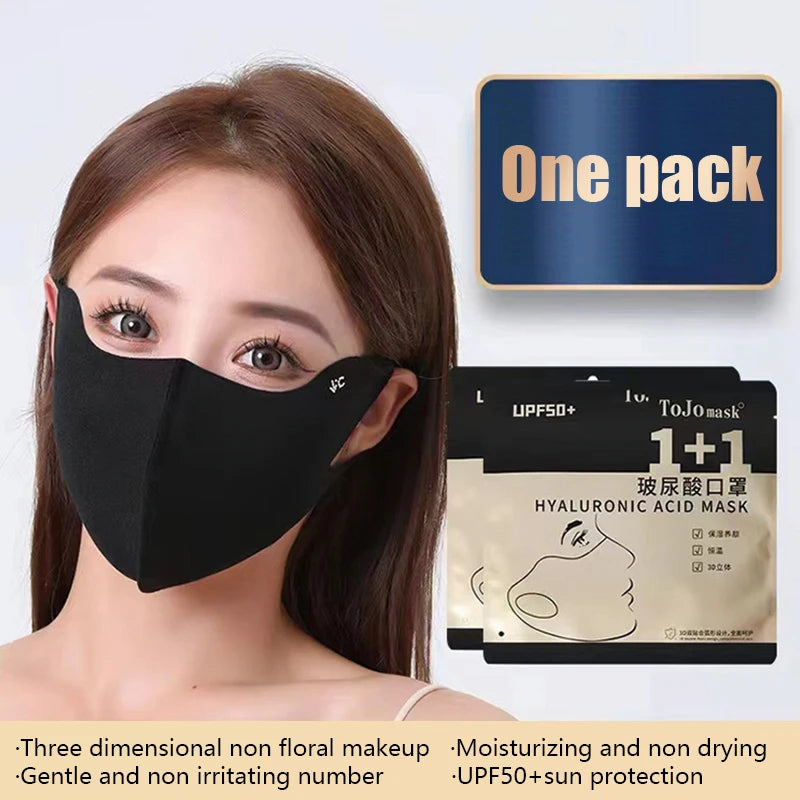 UPF50+ Anti-UV Face Cover Washable Hyaluronic Acid Face Mask Outdoor Running Cycling Sports Sun Protection Mask
