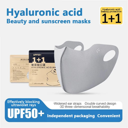 UPF50+ Anti-UV Face Cover Washable Hyaluronic Acid Face Mask Outdoor Running Cycling Sports Sun Protection Mask
