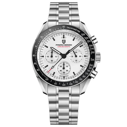 PAGANI DESIGN 2026 New Moon Men's Watches Luxury Quartz Watch For Men VK63 Chronograph AR Sapphire Mirror Ceramic Bezel Luminous