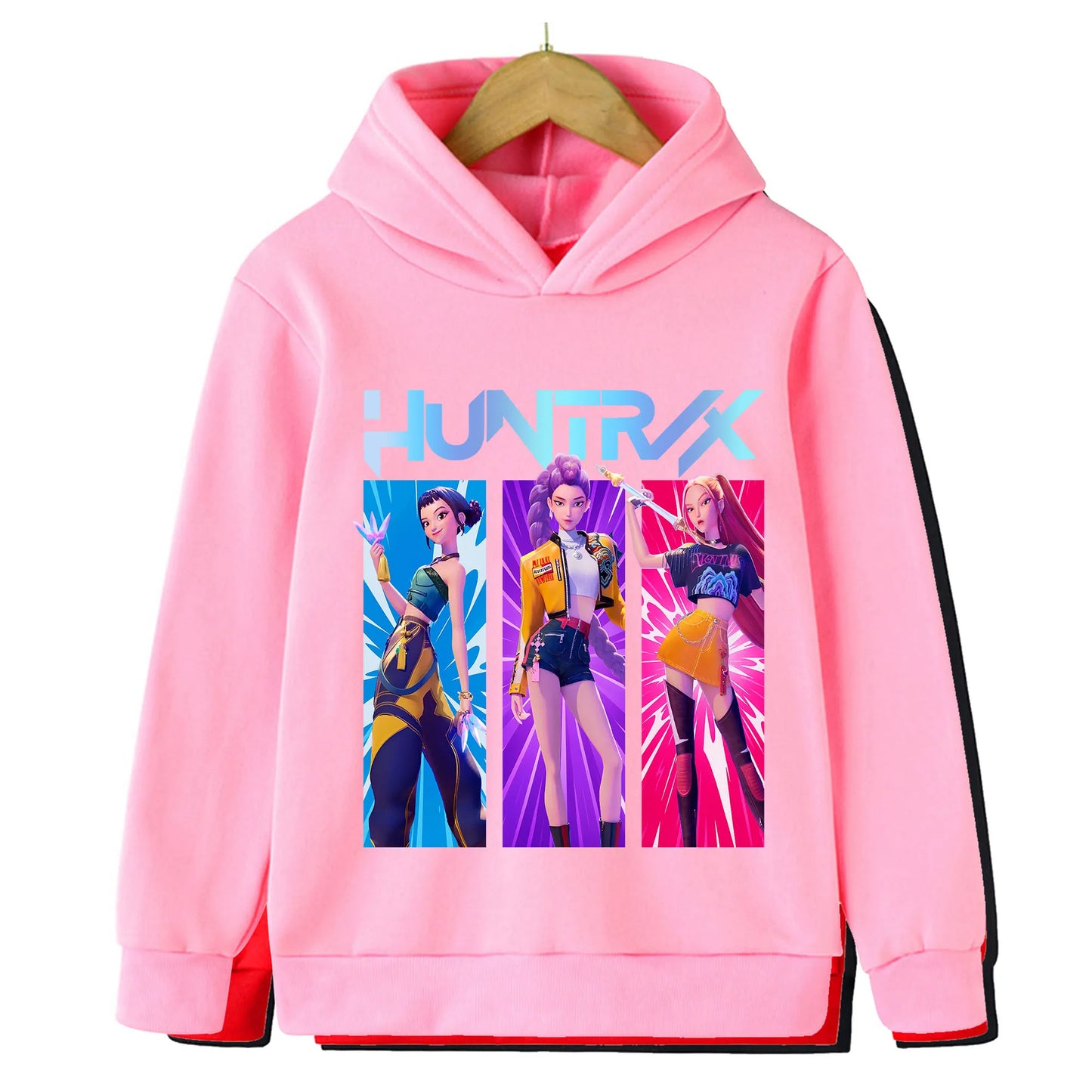 2025 Movie KPop Demon Hunters Cartoon Girls Boys Hoodies Children's Korean Wave Print Fashion Casual Tops Casual Girls Clothing