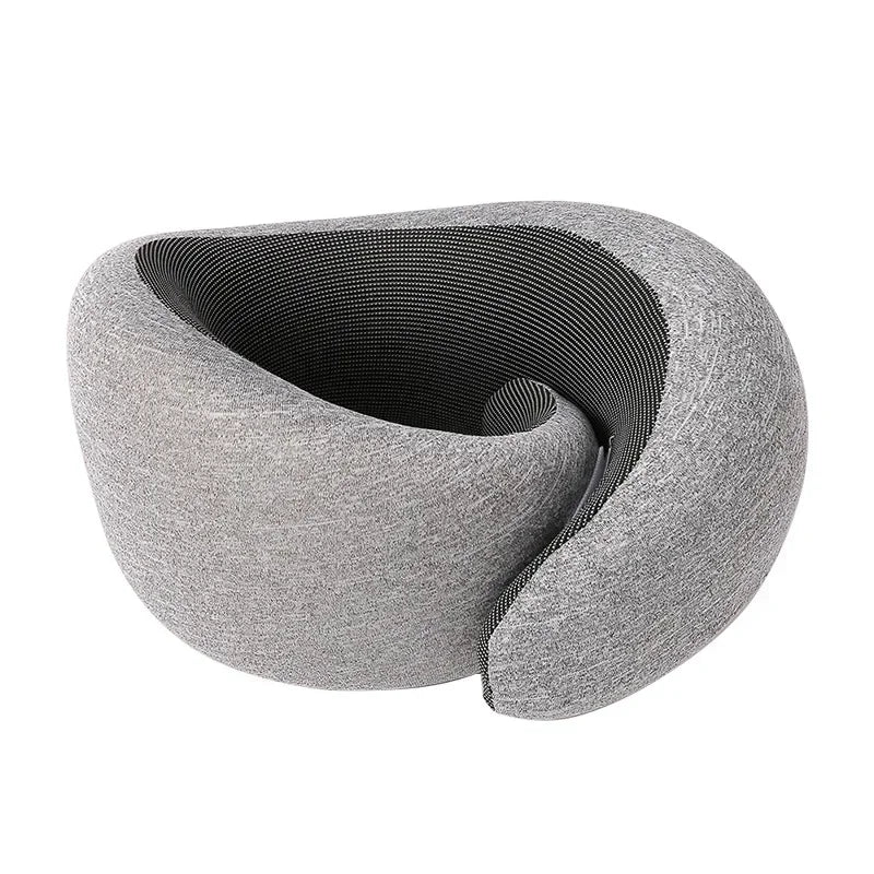 Hot-selling U-shaped memory foam neck pillow, snail travel neck pillow, portable cervical pillow, airplane nap pillow relaxation