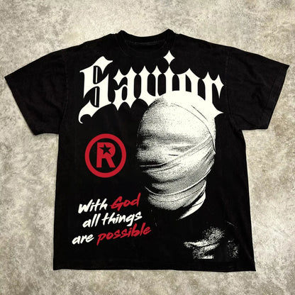 Hip Hop Original Style Letter Pattern T-shirt Y2K Style Men's T-shirt Summer Unisex Casual T-shirt Hip-hop