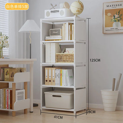 Multi-Layer Bookshelf Easy Assembly Bookcase Living Room Book Shelf Study Room Bedroom Storage Shelf Sundries Toys Cabinet
