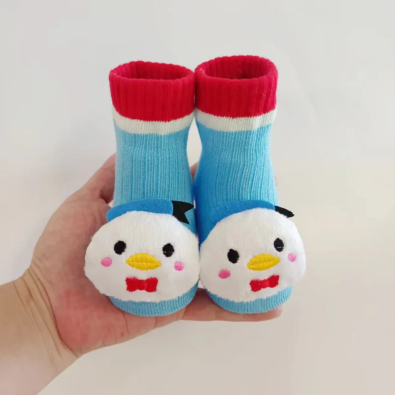 Disney Mickey Stitch Cartoon Cute Doll Baby Socks Cotton Non-slip Sock Newborn Girls Clothes Boys Accessories Babies Stuff Kids