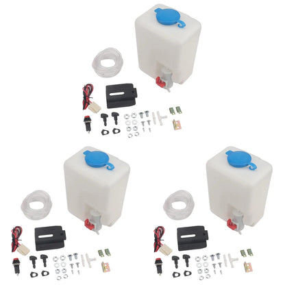 1-3Sets Windscreen Washer Pump 12V 1.5L Car Windshield Washer Bottle Kit Car Windshield Washer Reservoir Pump Car Cleaning Tools