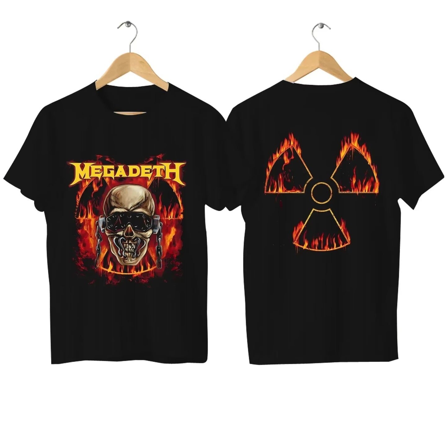 2025 Men Megadeths T Shirt Casual Flaming Vic T-shirt Graphic Oversized Sports Tops Breathable Comfortable Streetwear