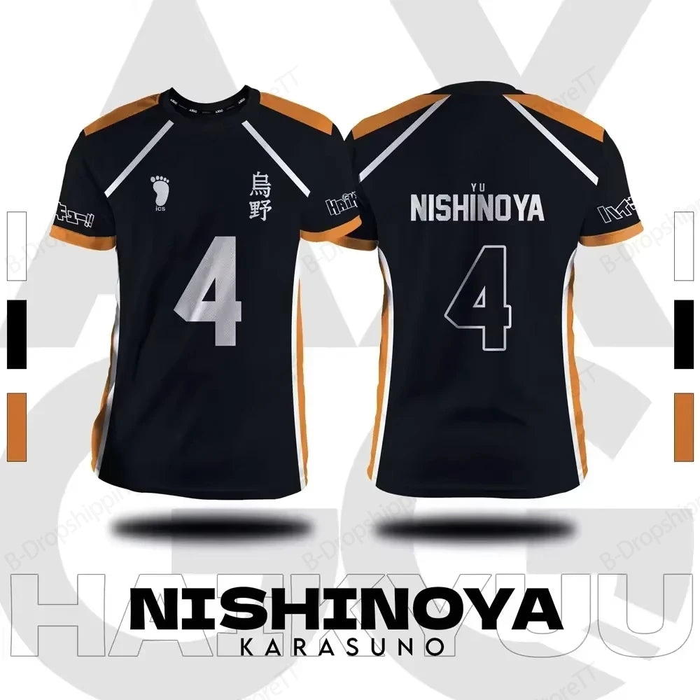 Jersey Haikyuu Fukurodani Hinata Anime 3D Print T-shirt Men Women Fashion Plus Size Short Sleeve Tops Tees Sports Tshirt Kids